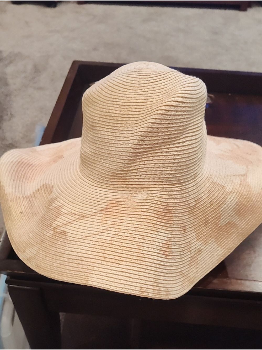 Women's Wide-Brim Straw Sun Hat - Beige